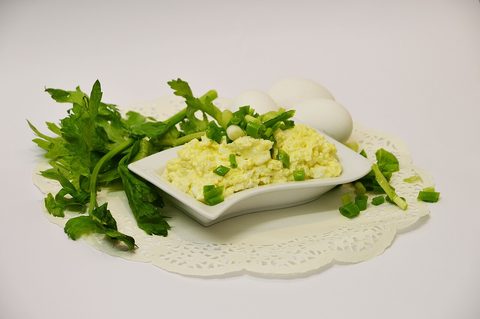 Representative photograph of boiled egg salad