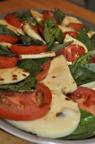 Representative photograph of caprese salad