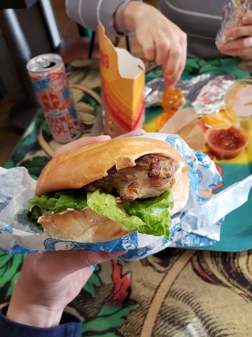 Representative photograph of chicken burger