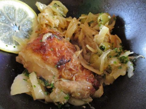 Representative photograph of Chicken Yassa.