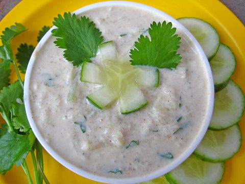 Representative photograph of cucumber raita