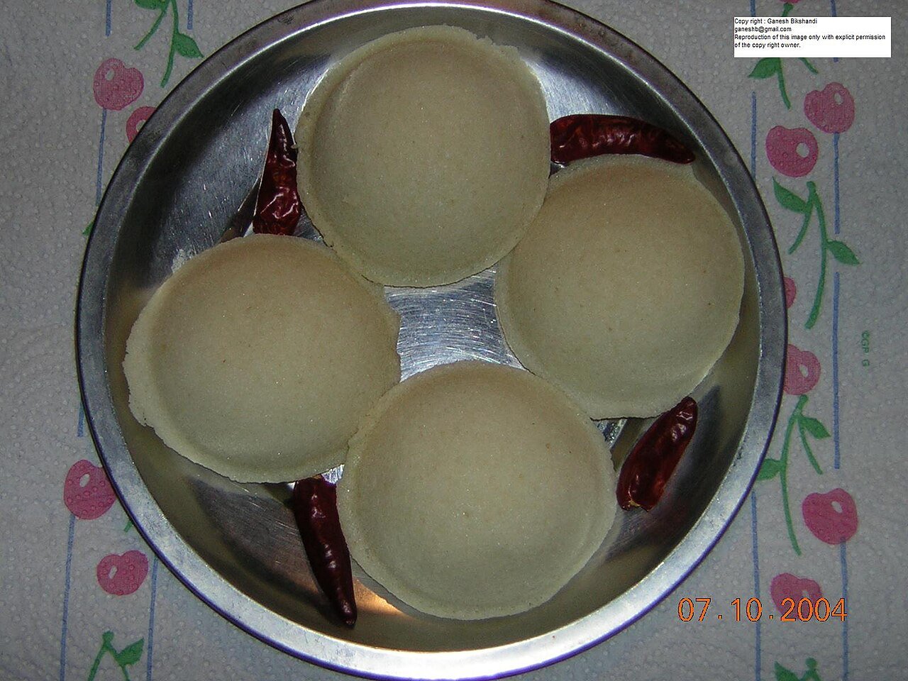 Representative photograph of idli