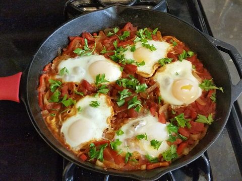Representative photograph of shakshuka