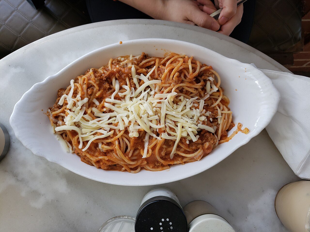 Representative photograph of spaghetti bolognese