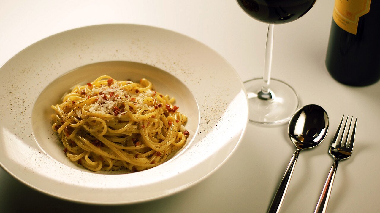 Representative photograph of spaghetti carbonara