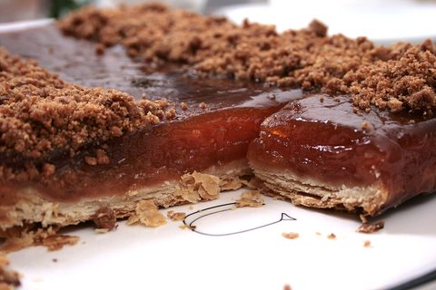Representative photograph of Tarte Tatin. The photograph includes a crumb topping not included in this draft.
